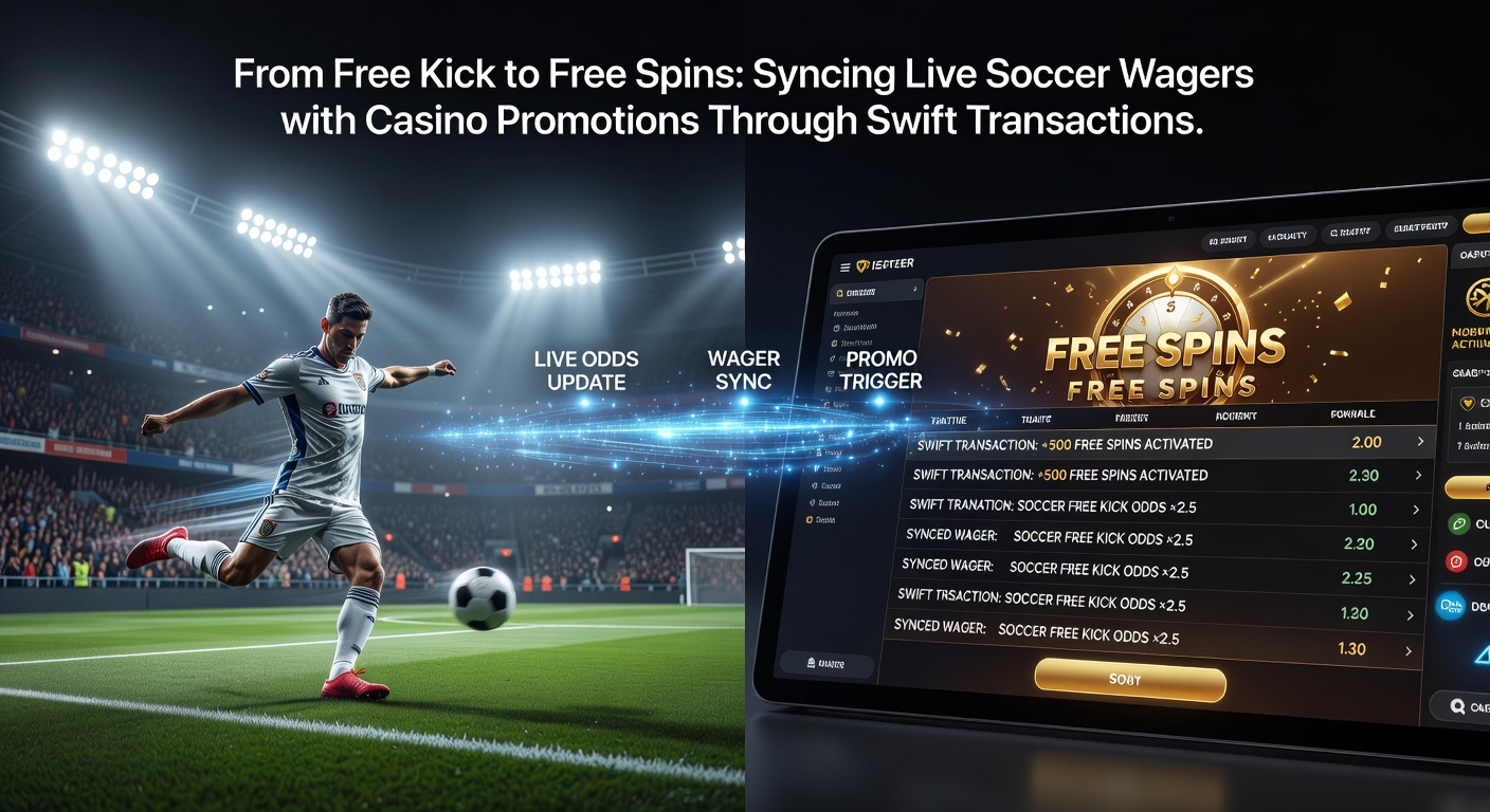 Illustration eines Smartphones, das Live-Fußballwette und Casino-Freispiele simultan zeigt, mit Geschwindigkeitslinien für Transaktionen