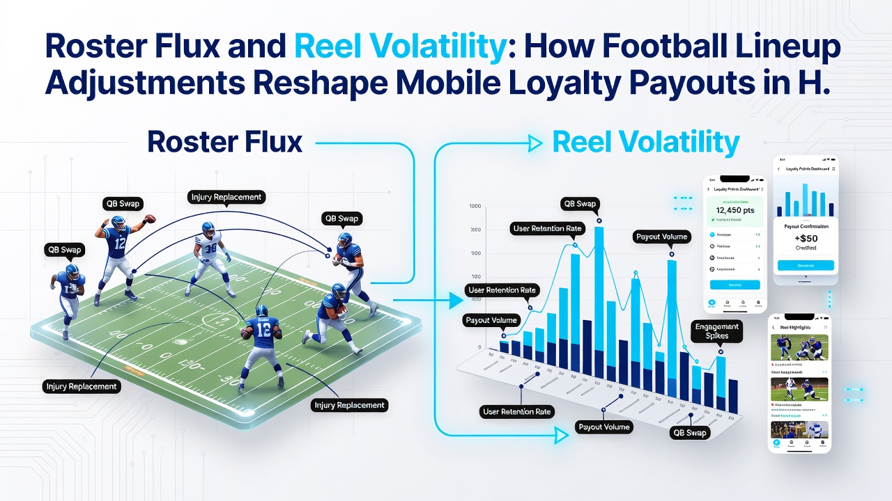 Darstellung mobiler Loyalty-Interfaces mit synchronisierten Fußball- und Reel-Daten